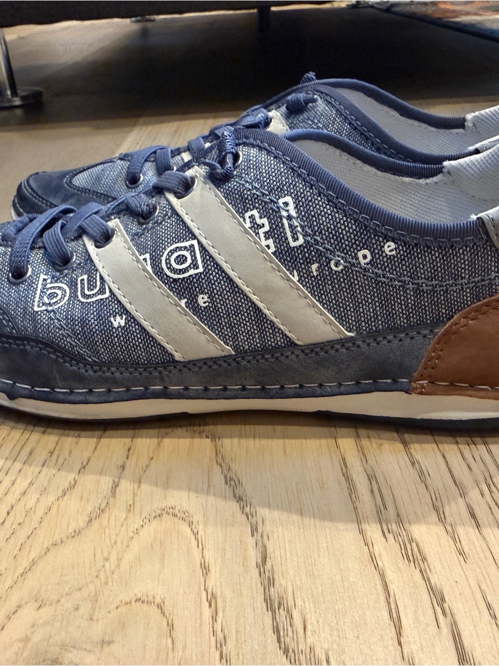 Bugatti Navy and White Men's Casual Lace-Up Sneakers